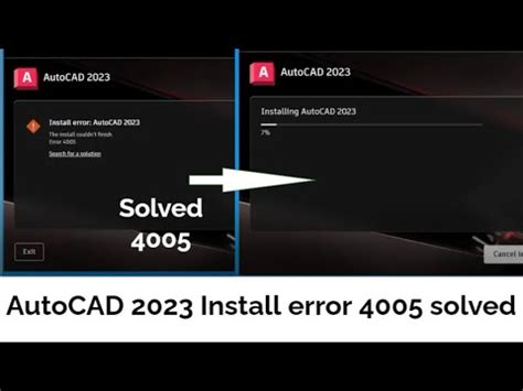 Solved: AutoCAD 2023 installation error .